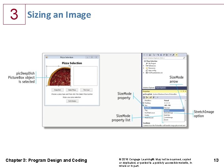 3 Sizing an Image Chapter 3: Program Design and Coding © 2016 Cengage Learning®.