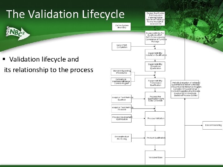 The Validation Lifecycle § Validation lifecycle and its relationship to the process 