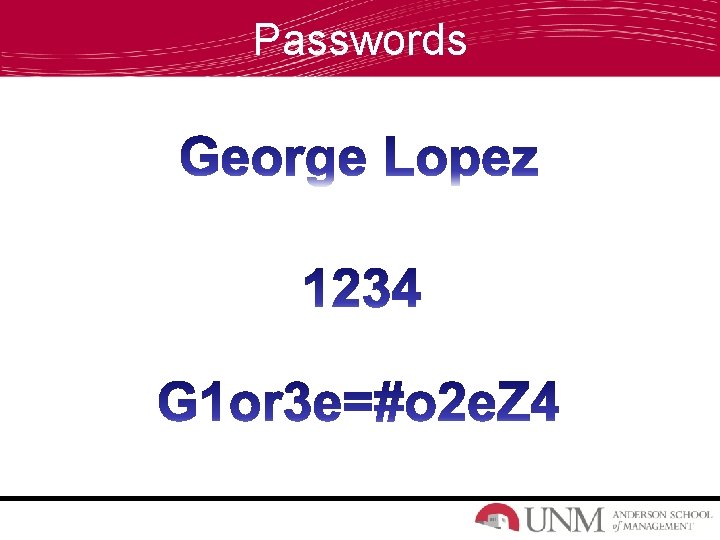 Passwords 