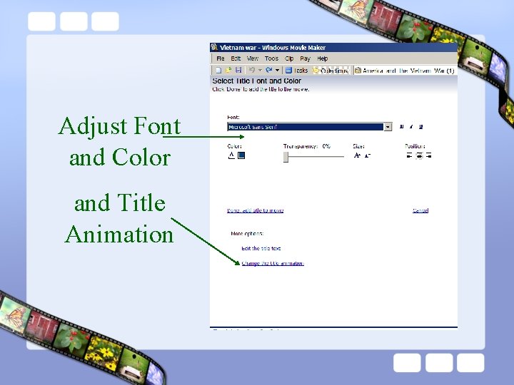 Adjust Font and Color and Title Animation 