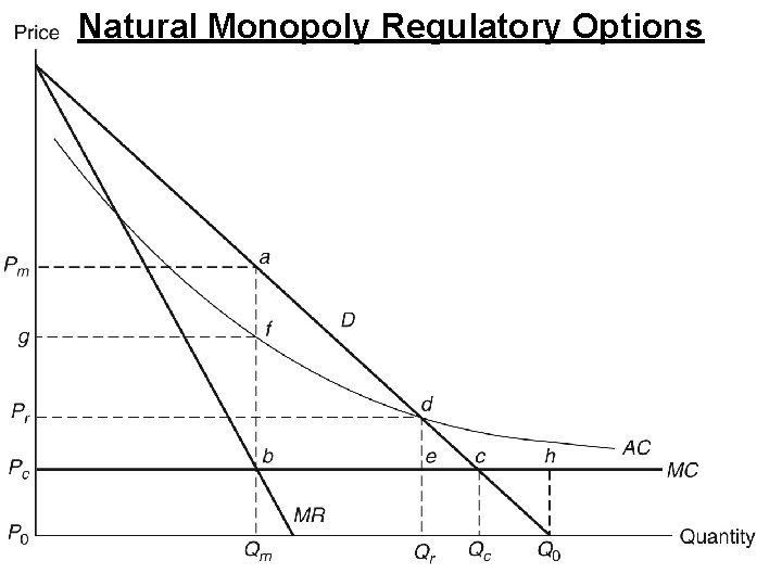 Natural Monopoly Regulatory Options 