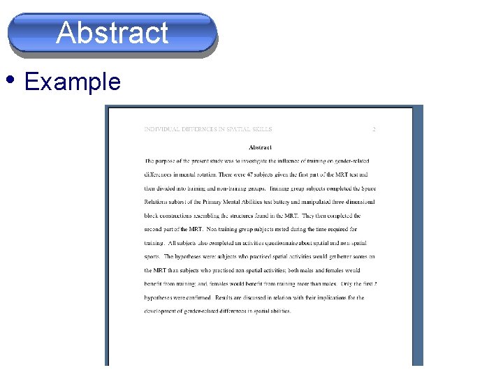 Abstract • Example Abstract 
