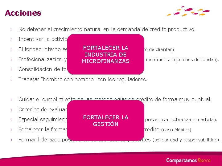 Acciones › No detener el crecimiento natural en la demanda de crédito productivo. ›