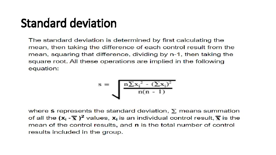 Standard deviation 