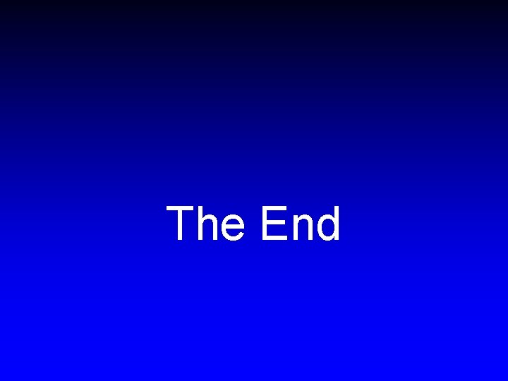The End 