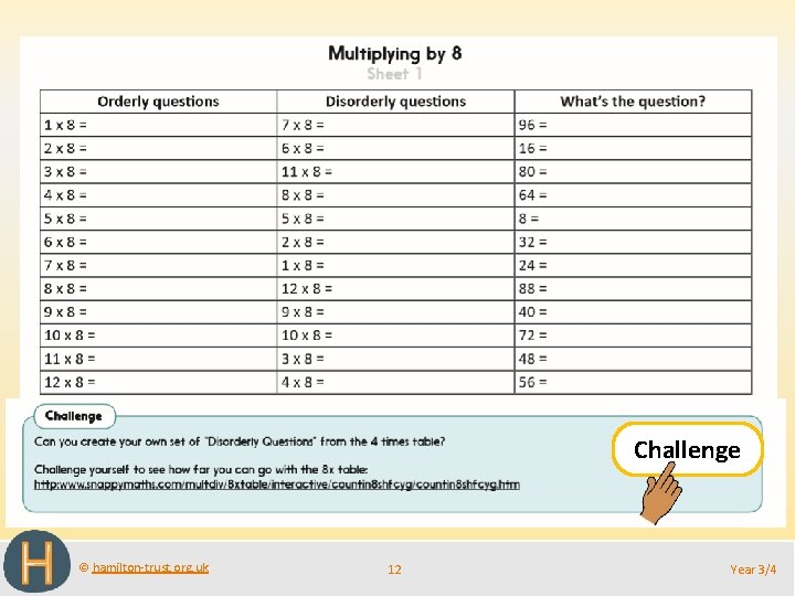 Challenge © hamilton-trust. org. uk 12 Year 3/4 
