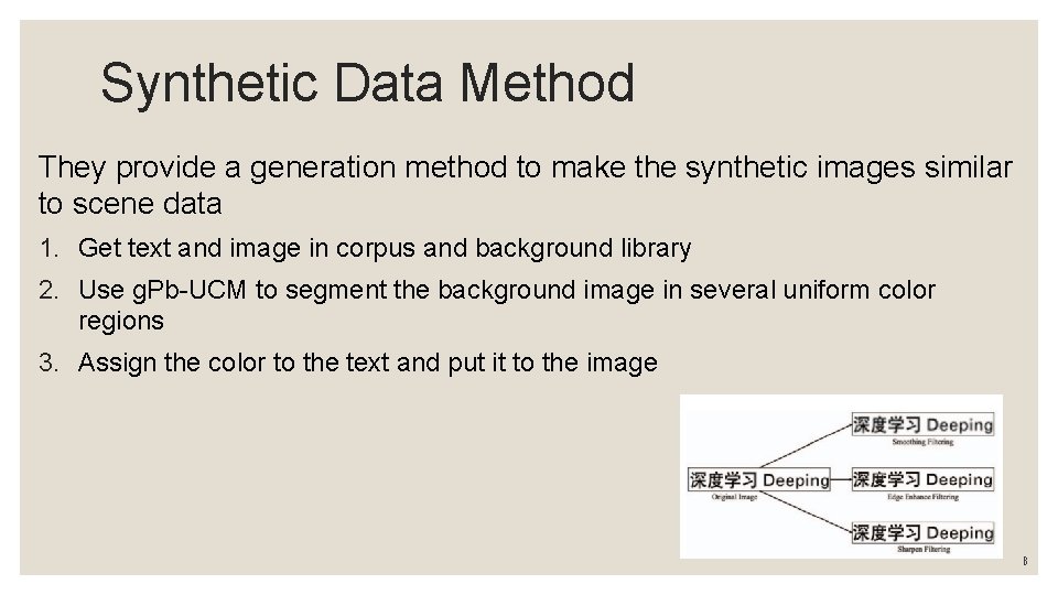 Synthetic Data Method They provide a generation method to make the synthetic images similar Synthetic Data Method They provide a generation method to make the synthetic images similar