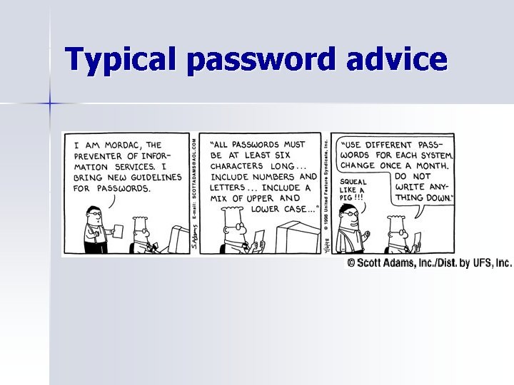 Typical password advice 