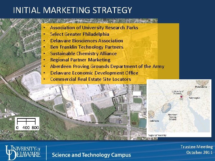 INITIAL MARKETING STRATEGY • • • Association of University Research Parks Select Greater Philadelphia