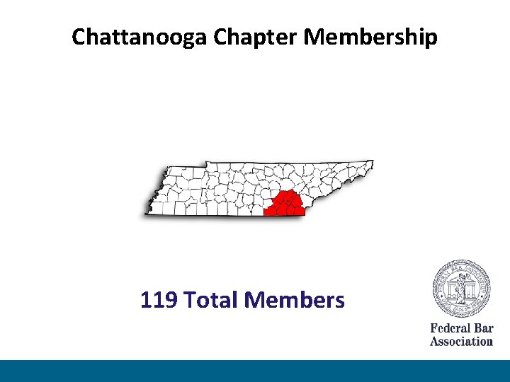 Chattanooga Chapter Membership 119 Total Members 