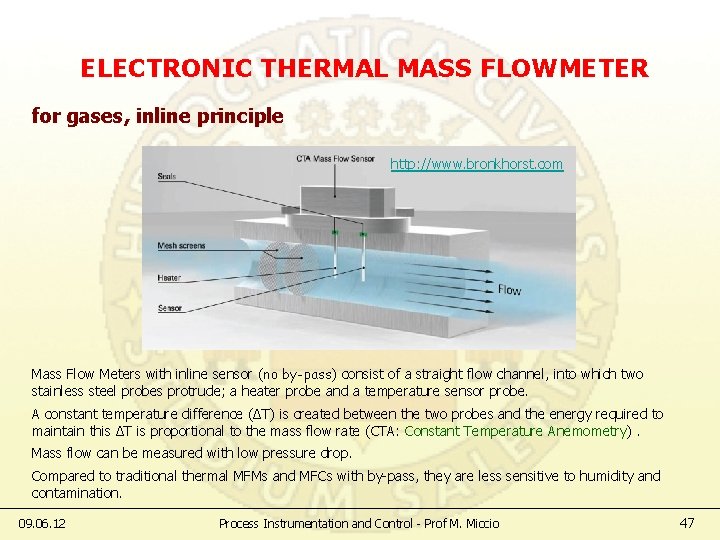 ELECTRONIC THERMAL MASS FLOWMETER for gases, inline principle http: //www. bronkhorst. com Mass Flow