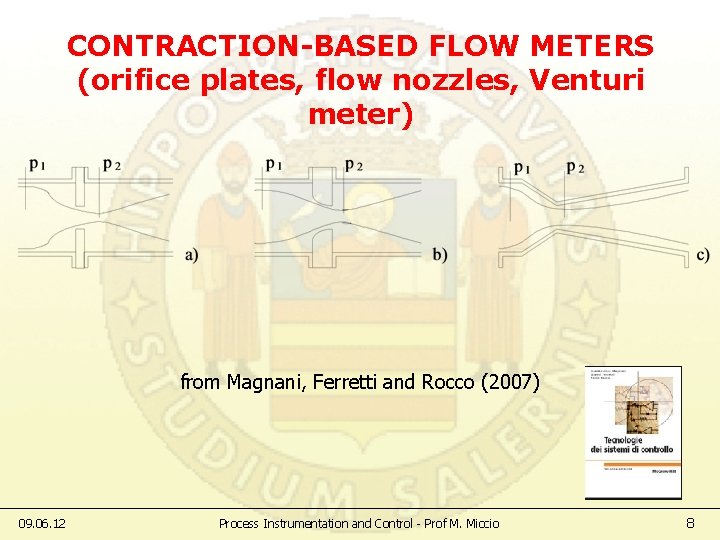 CONTRACTION-BASED FLOW METERS (orifice plates, flow nozzles, Venturi meter) from Magnani, Ferretti and Rocco