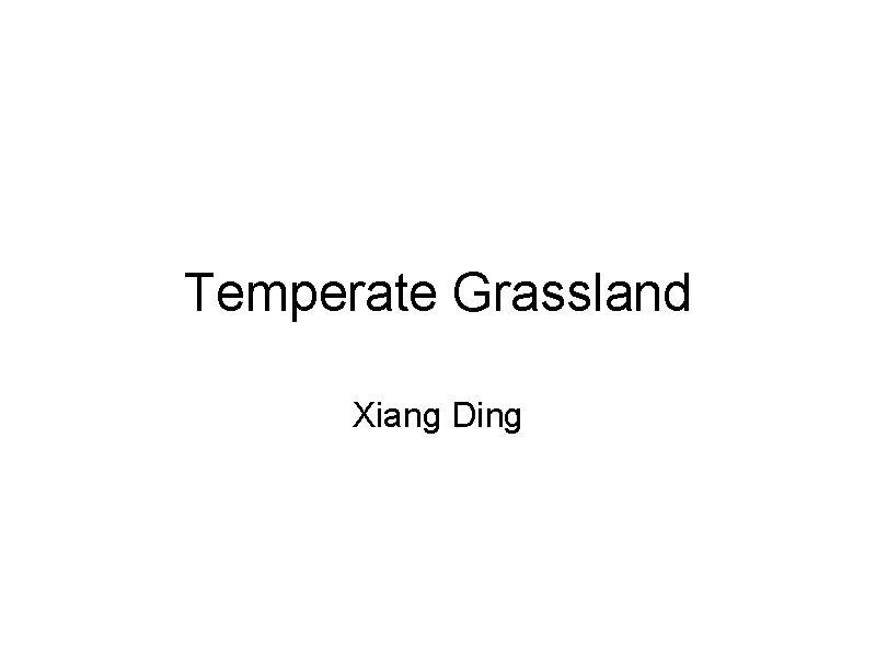 Temperate Grassland Xiang Ding 