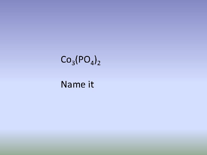 Co 3(PO 4)2 Name it 