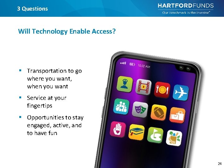 3 Questions Will Technology Enable Access? Transportation to go where you want, when you