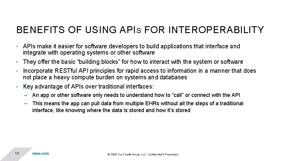 BENEFITS OF USING API S FOR INTEROPERABILITY • APIs make it easier for software BENEFITS OF USING API S FOR INTEROPERABILITY • APIs make it easier for software
