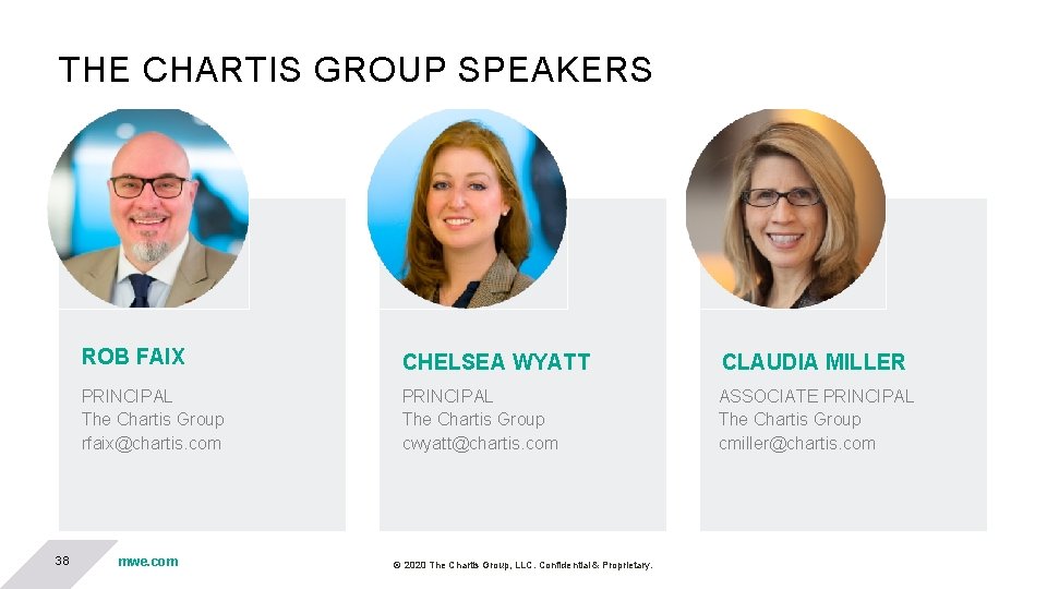 THE CHARTIS GROUP SPEAKERS 38 ROB FAIX CHELSEA WYATT CLAUDIA MILLER PRINCIPAL The Chartis THE CHARTIS GROUP SPEAKERS 38 ROB FAIX CHELSEA WYATT CLAUDIA MILLER PRINCIPAL The Chartis