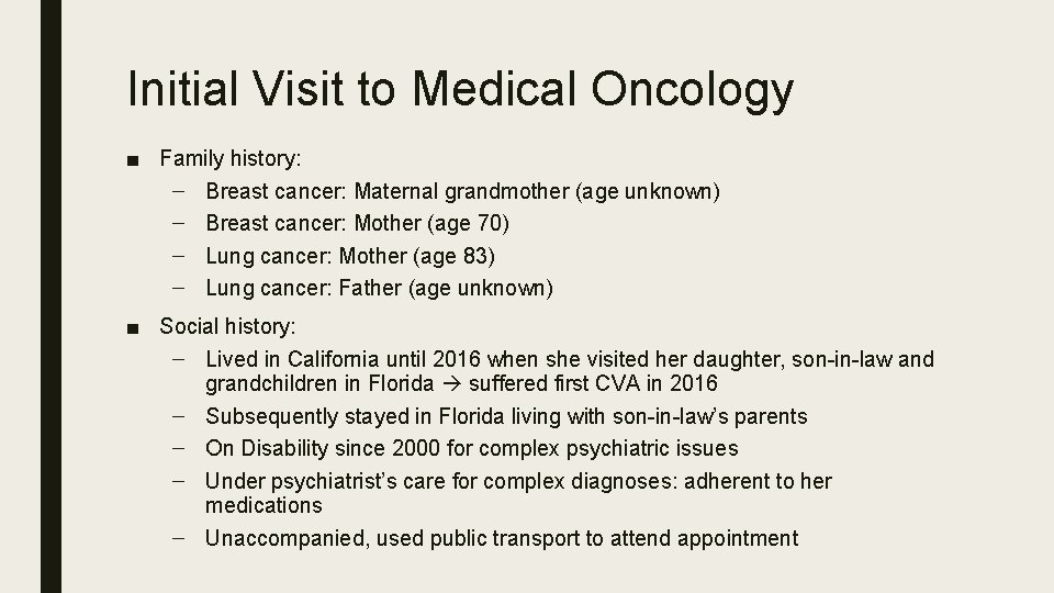 CASE PRESENTATION Beatrice Alvarado Roberts MD University of