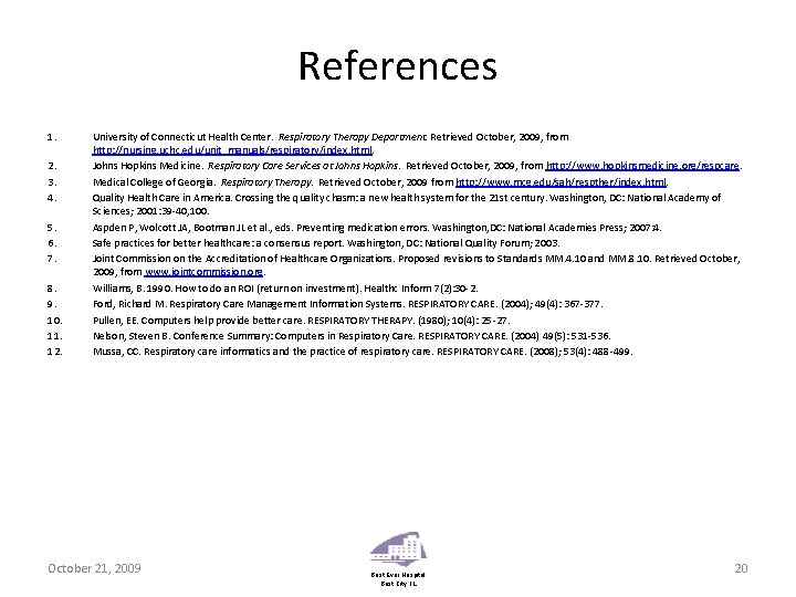 References 1. 2. 3. 4. 5. 6. 7. 8. 9. 10. 11. 12. University