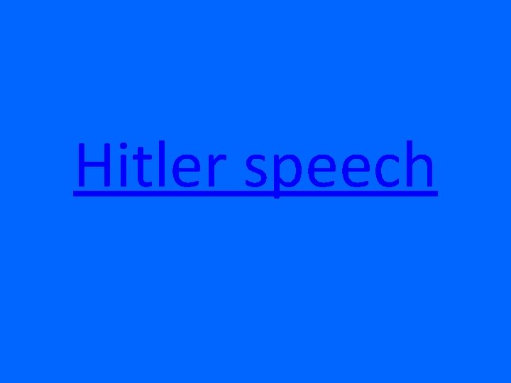 Hitler speech 