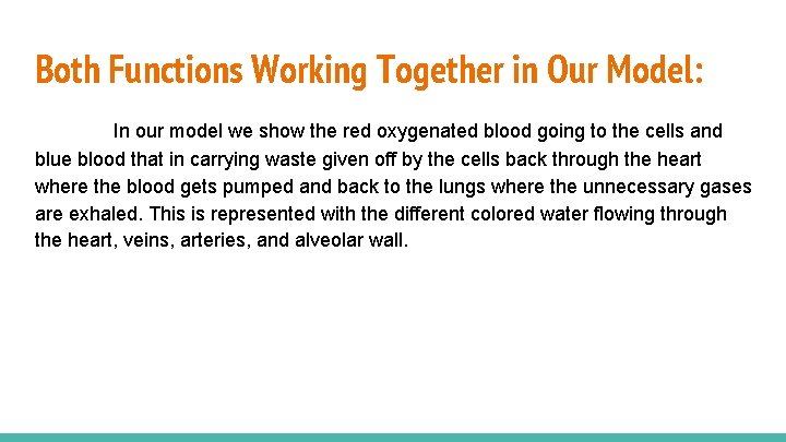 Both Functions Working Together in Our Model: In our model we show the red