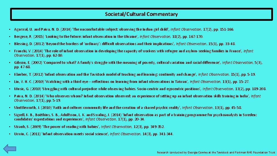 Societal/Cultural Commentary • Agarwal, U. and Paiva, N. D. (2014) 'The uncomfortable subject: observing