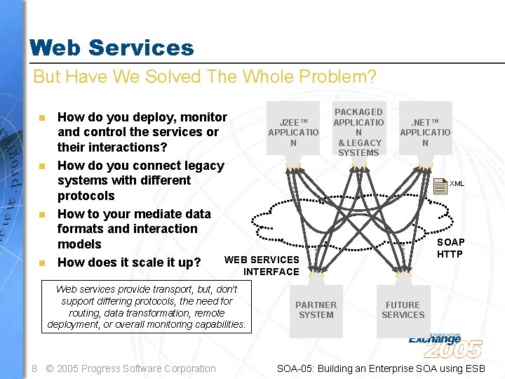 Web Services But Have We Solved The Whole Problem? n n How do you