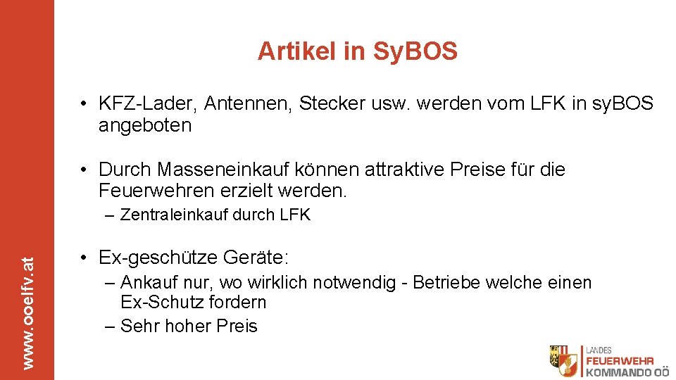 Artikel in Sy. BOS • KFZ-Lader, Antennen, Stecker usw. werden vom LFK in sy.