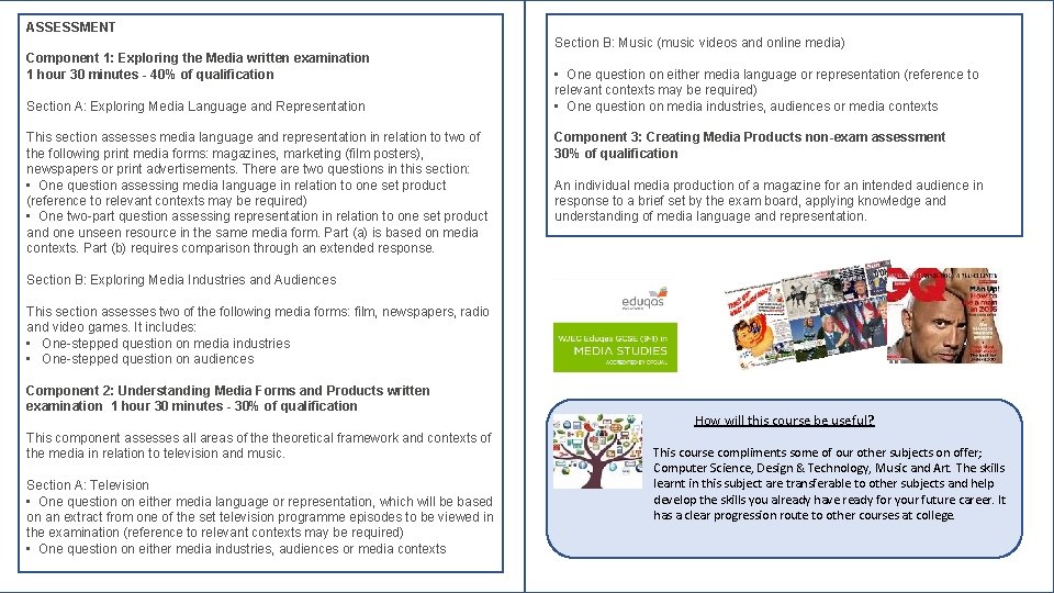 ASSESSMENT Section B: Music (music videos and online media) Component 1: Exploring the Media