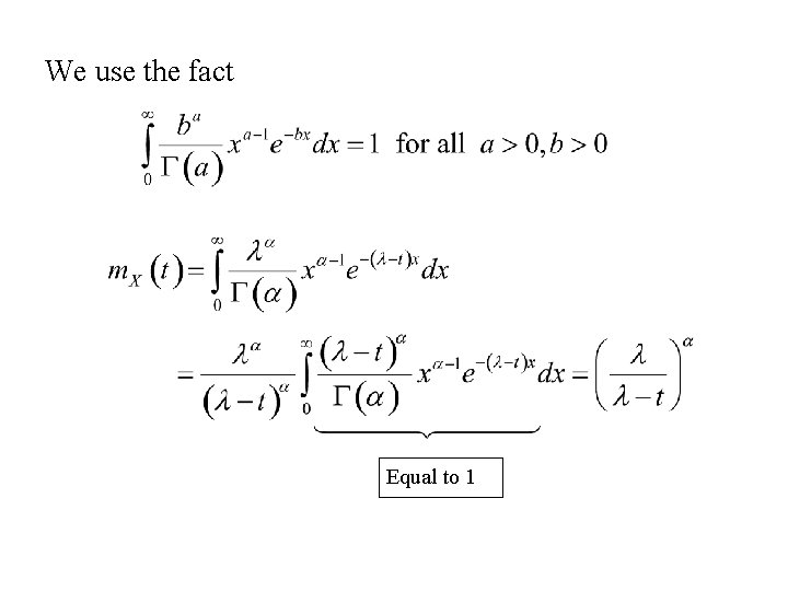 We use the fact Equal to 1 We use the fact Equal to 1