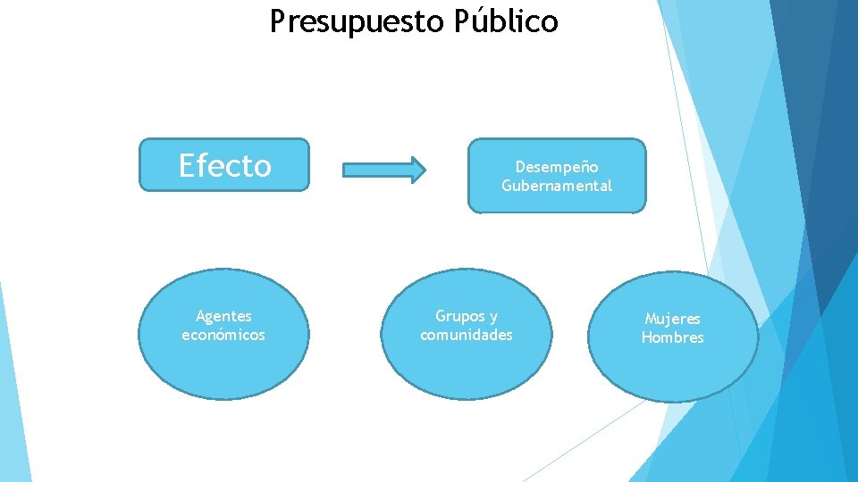 Presupuesto Público Efecto Agentes económicos Desempeño Gubernamental Grupos y comunidades Mujeres Hombres 