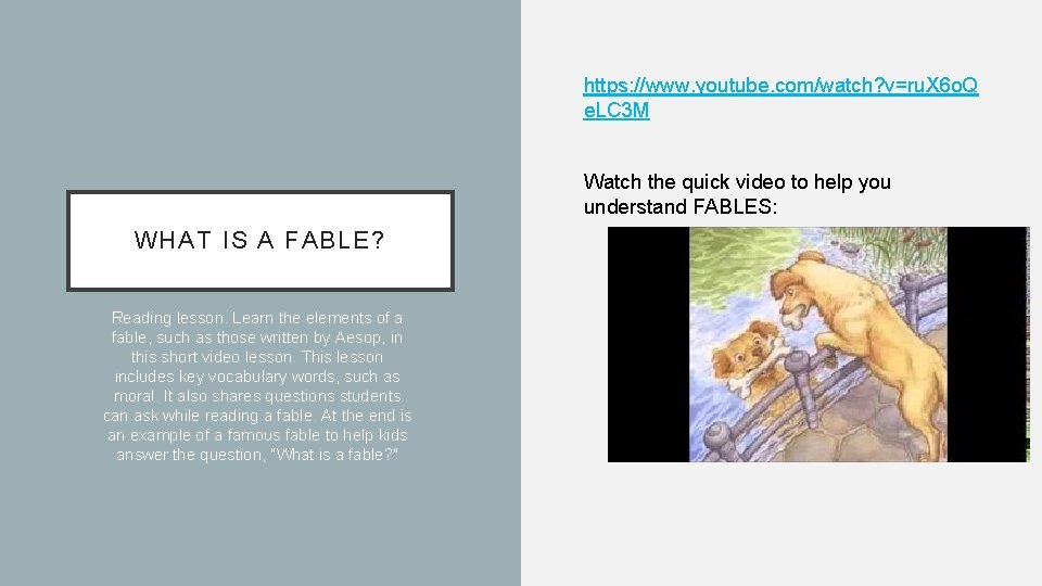 https: //www. youtube. com/watch? v=ru. X 6 o. Q e. LC 3 M Watch