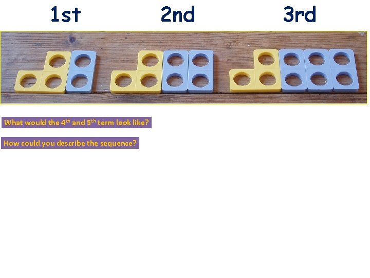 1 st What would the 4 th and 5 th term look like? How