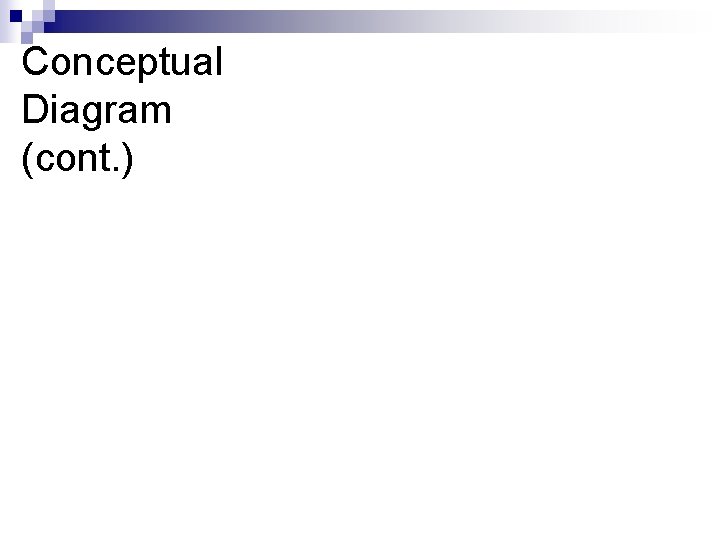 Conceptual Diagram (cont. ) 