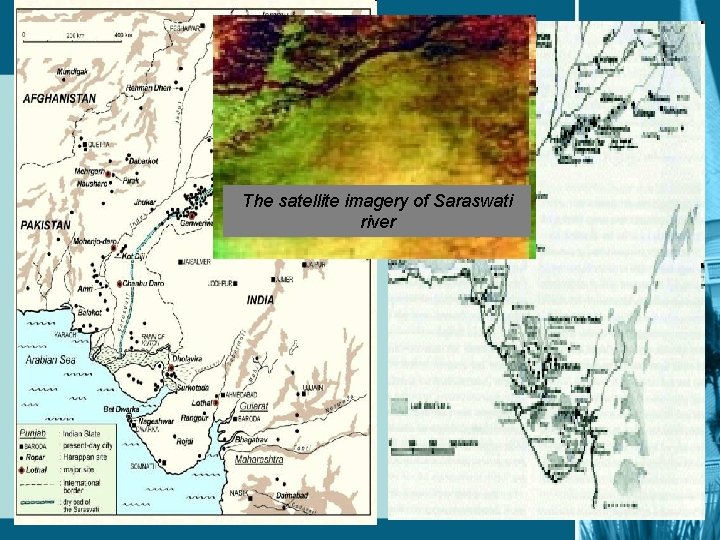 The satellite imagery of Saraswati river 