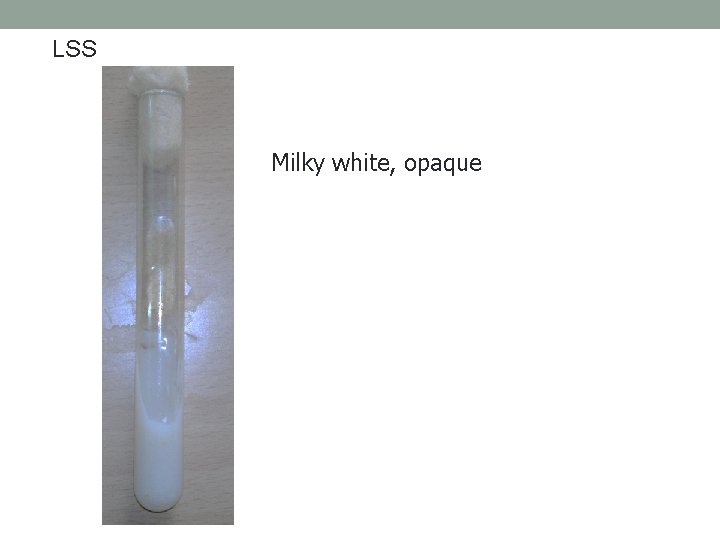 LSS Milky white, opaque 