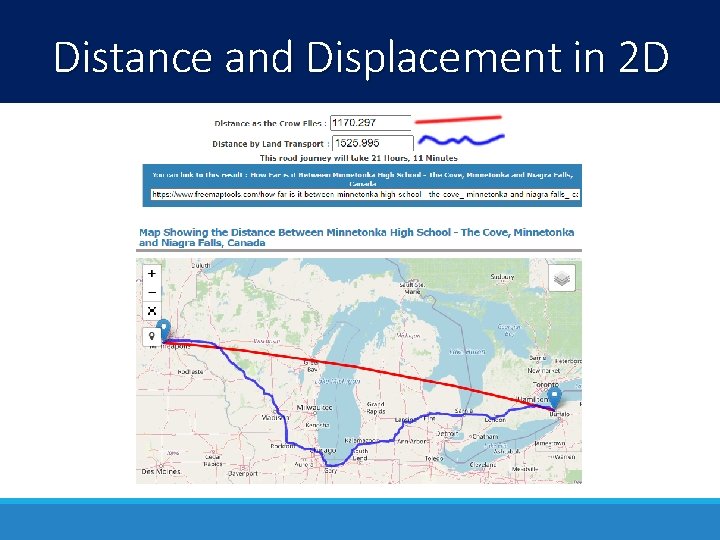 Distance and Displacement in 2 D 