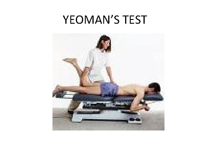 YEOMAN’S TEST 