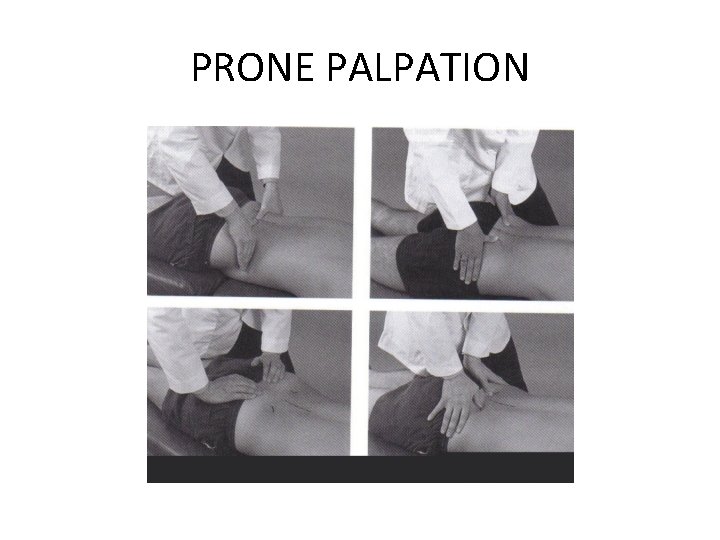 PRONE PALPATION 