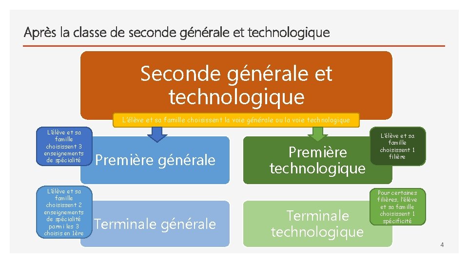 Après la classe de seconde générale et technologique Seconde générale et technologique L’élève et