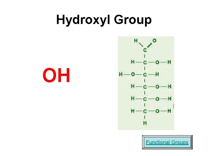 Hydroxyl Group OH Functional Groups 