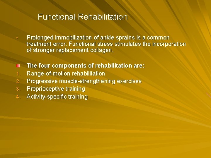 Rehabilitation of Ankle Foot Injuries Chapter 23 Functional