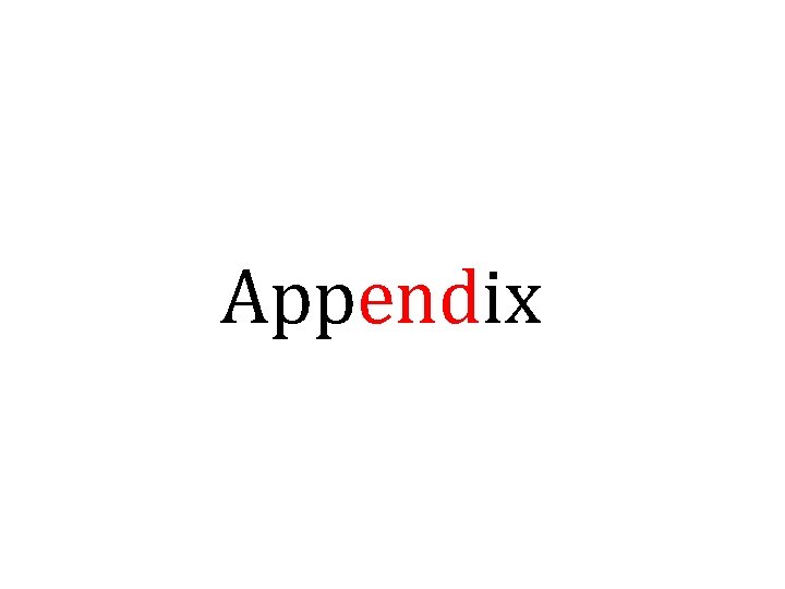 Appendix 