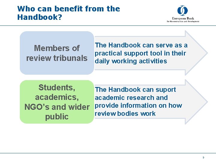 Who can benefit from the Handbook? The Handbook can serve as a Members of