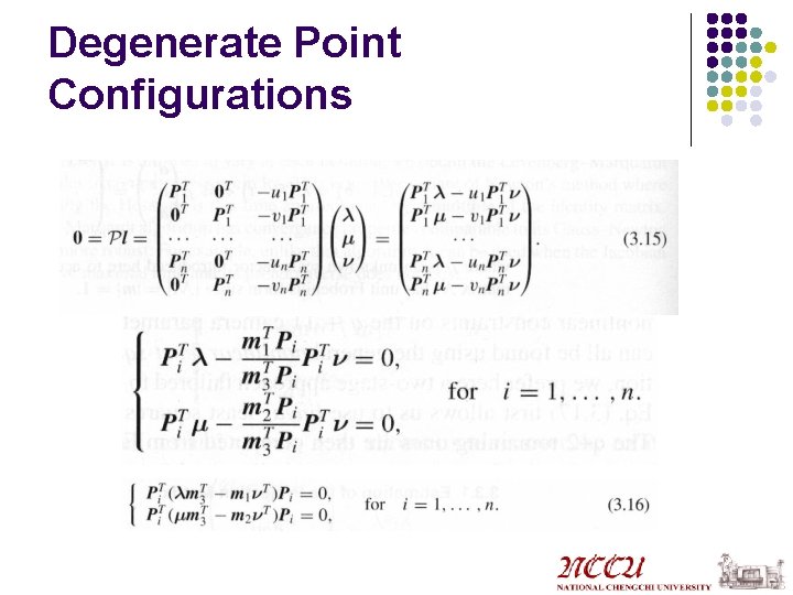 Degenerate Point Configurations 