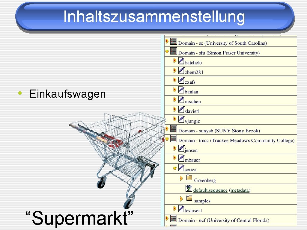 Inhaltszusammenstellung • Einkaufswagen “Supermarkt” 