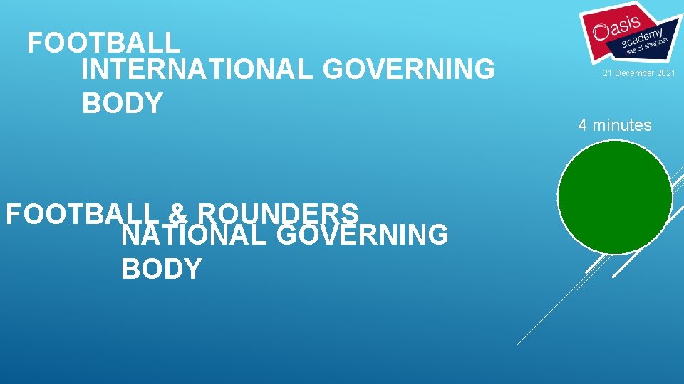 FOOTBALL INTERNATIONAL GOVERNING BODY FOOTBALL & ROUNDERS NATIONAL GOVERNING BODY 21 December 2021 4