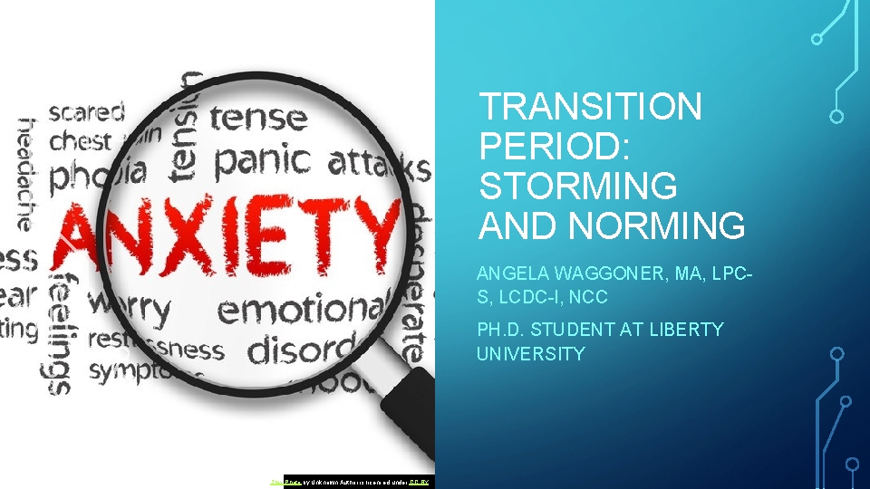 TRANSITION PERIOD: STORMING AND NORMING ANGELA WAGGONER, MA, LPCS, LCDC-I, NCC PH. D. STUDENT