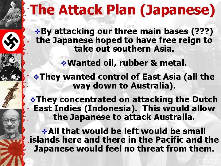 The Attack Plan (Japanese) v. By attacking our three main bases (? ? ?