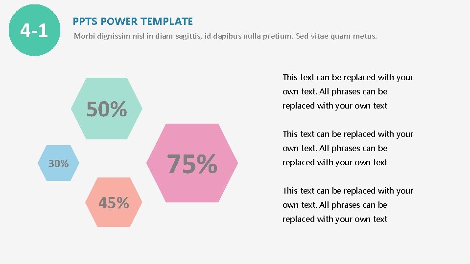 4 -1 PPTS POWER TEMPLATE Morbi dignissim nisl in diam sagittis, id dapibus nulla